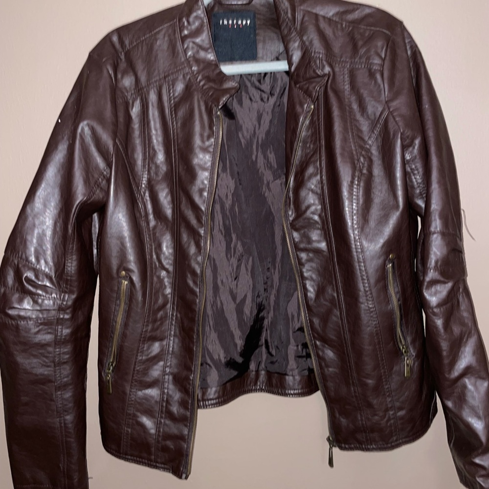Brown Leather Coat